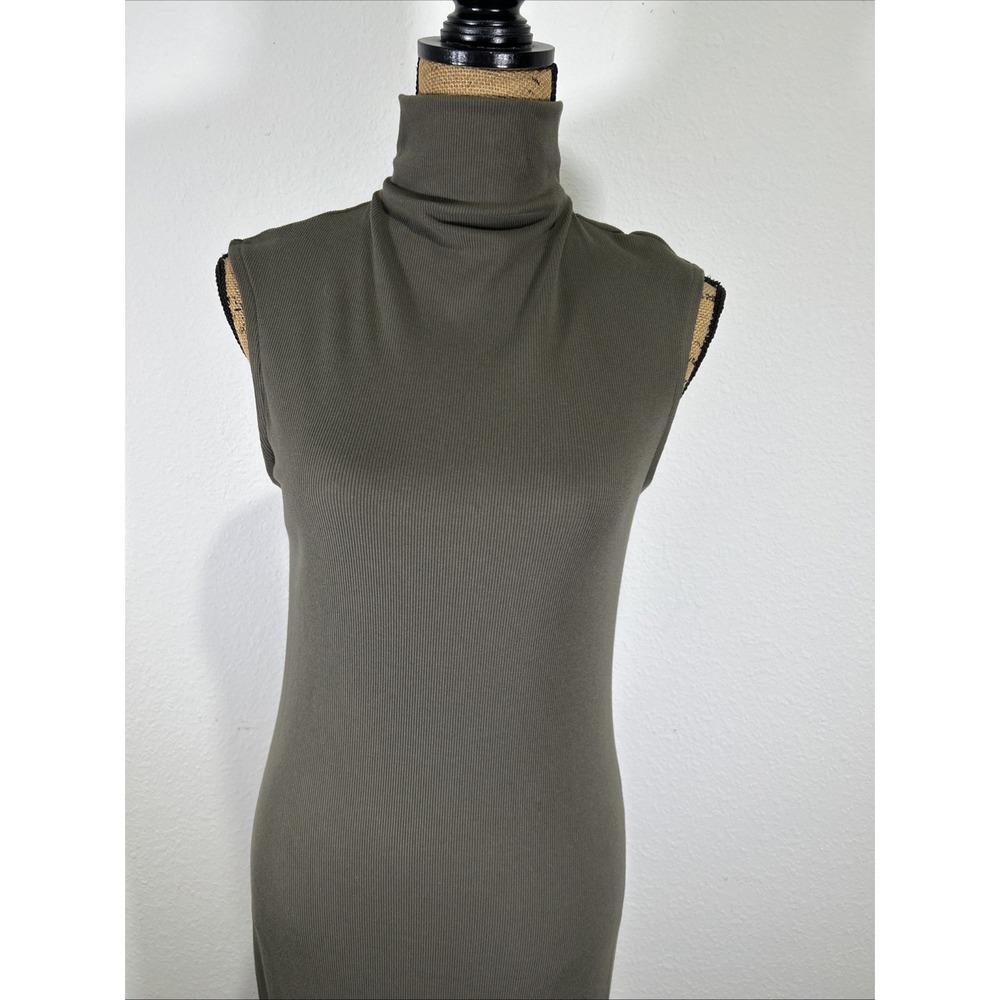 House‎ of Harlow 1960 Dress Small Maxi Ribbed Knit Bodycon Chic Moss Green